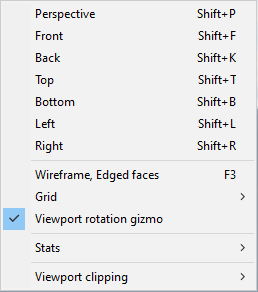 Viewport settings