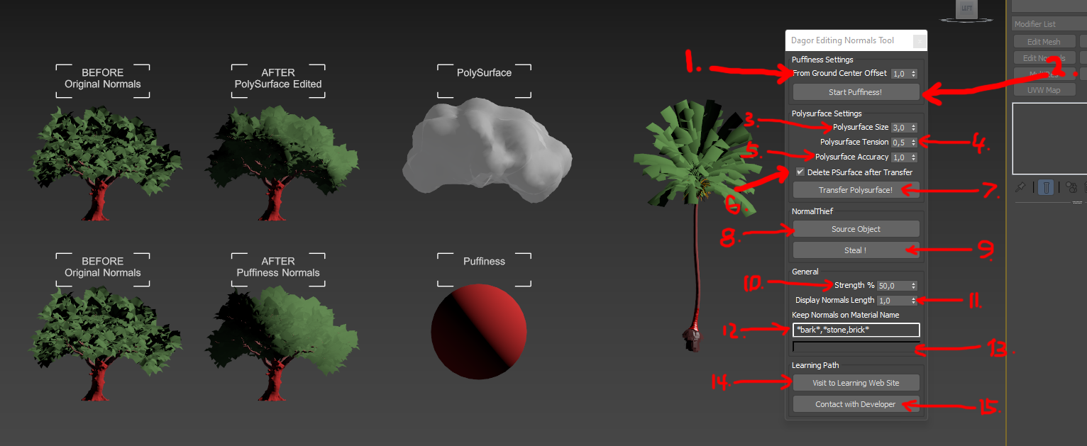 Editing Normals Tool