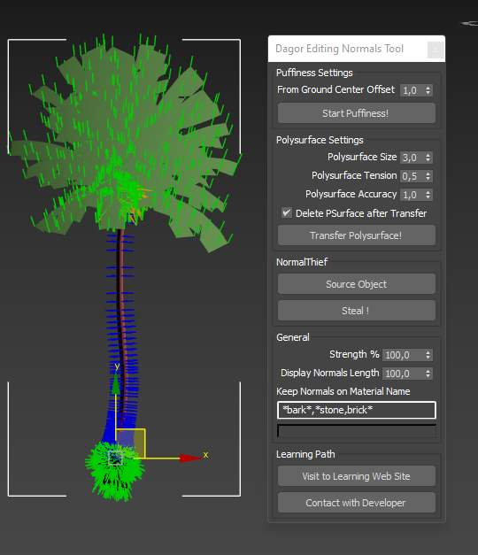 Editing Normals Tool