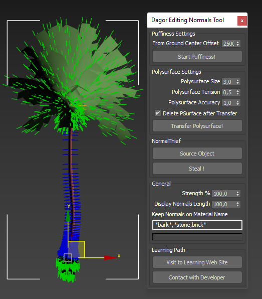 Editing Normals Tool