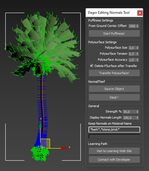 Editing Normals Tool