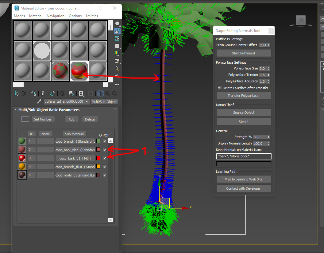 Editing Normals Tool