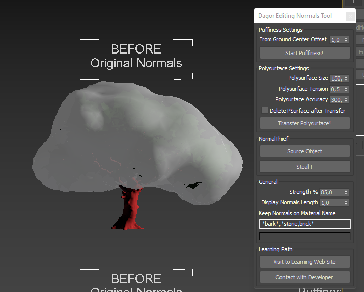 Editing Normals Tool