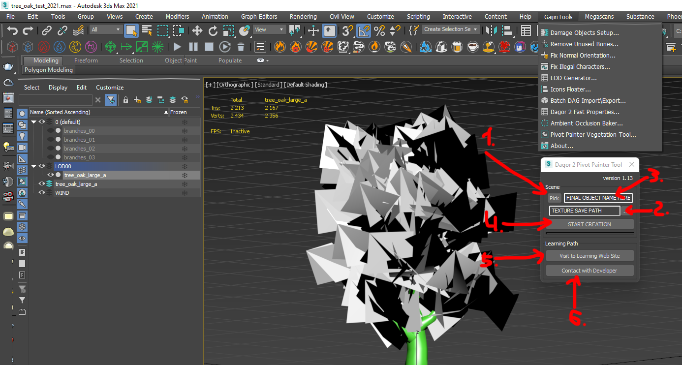 Pivot Painter Vegetation Tool