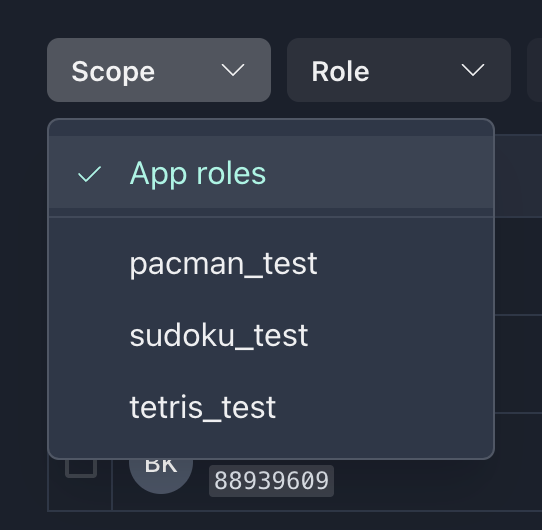 Scope selector