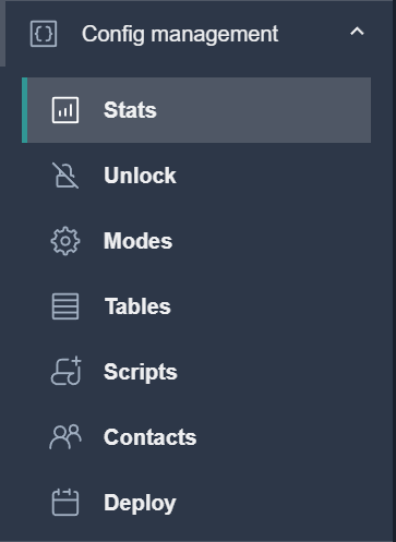 Config Managment Tab